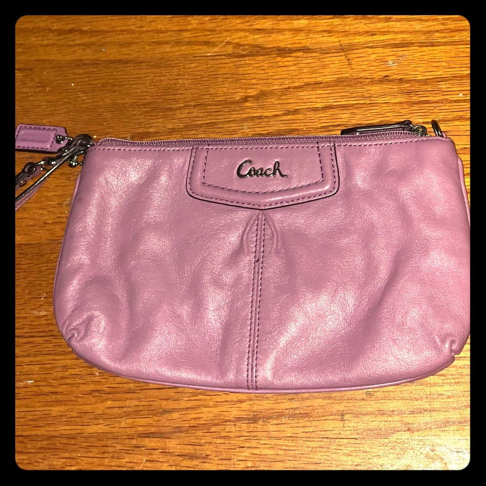 Purple Coach Wristlet